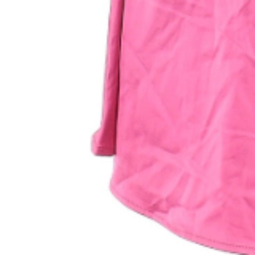 Double Crazy Hot Pink Puffed Sleeve Ruched Waist Satin Mini Dress - Size Small - Picture 5 of 8